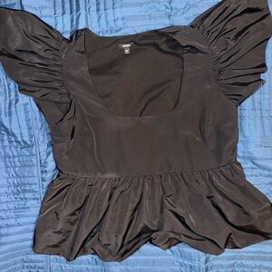 Express Black Puff Sleeve Blouse